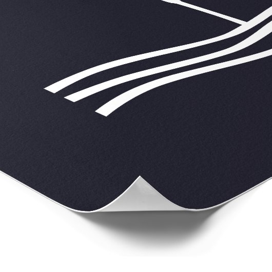 nautisch CRANE BIRD silhouet | Poster (Hoek)