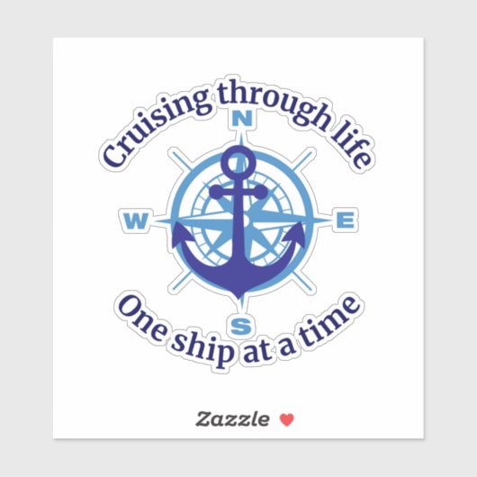 Nautisch cruiseleven sticker (Vel)