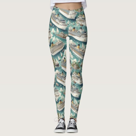 Nautisch cruiseschip leggings (Voorkant)