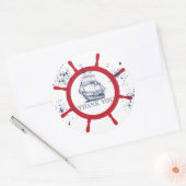 Nautisch Dank u Favor Ronde Sticker (Envelop)