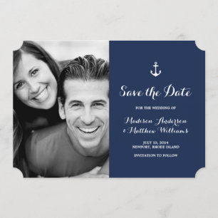 Nautisch   De datum-fotokaart opslaan Save The Date