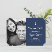 Nautisch | De datum-fotokaart opslaan Save The Date (Staand voorkant)