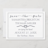 Nautisch de datum opslaan | De Knoop Aangepast Save The Date (Voorkant)