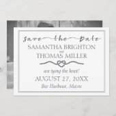 Nautisch de datum opslaan | De Knoop Aangepast Save The Date (Voorkant / Achterkant)