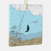Nautisch diagram van Port Clinton OH Keramisch Ornament (Rechts)