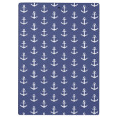 Nautisch Donkerblauw en Wit het Patroon van het Na Klembord (Achterkant)