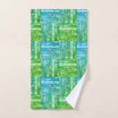 Nautisch Driftwood Zeesterren Patroon Blauw Groen Bad Handdoek (Handdoek)