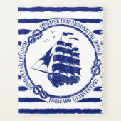 Nautisch embleem met zeilschip planner (Achterkant)