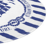 Nautisch embleem met zeilschip snijplank (Hoek)