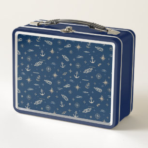 Nautisch Erfgoed Blauwe Lunchbox – Luxe Maritiem