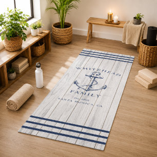Nautisch familieanker wit hout  yogamat