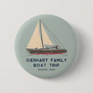 Nautisch familiebootreis zeilen op maat ronde button 5,7 cm