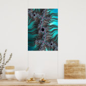 Nautisch fractaal Abstract onderwaterlandschap Poster (Keuken)