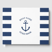 Nautisch gekraakte boot of houtslijstboek gastenboek (Voorkant)