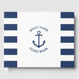 Nautisch gekraakte boot of houtslijstboek gastenboek