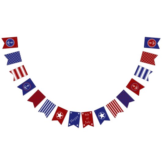 Nautisch gelukkig 4 juli vlaggetjes (Alle)