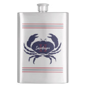 Nautisch gemerkt rood marineblauw witte krab  flacon (Voorkant)