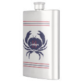 Nautisch gemerkt rood marineblauw witte krab  flacon (Links)