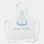 nautisch gepersonaliseerd anker schort (Voorkant)