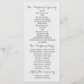 Nautisch geschilderd anker bruiloft programma's (Achterkant)