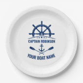 Nautisch geslepen tandwielen en zweetwielen wit papieren bordje (Voorkant)