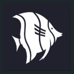 nautisch gestreepte FISH silhouette | Poster<br><div class="desc">| LAKE LIFE | NAUTISCH | BOTEN | ANCHOR | LAKE LIFE | LEVEN IS BETER OP HET GEBIED | FUN | CHIC | EENVOUDIG | WATER | FUN BOATING DECOR-ACCESSOIRES VOOR THUIS | NAUTIEKE TROPISCHE HOMEDECOR | CLASSIC SILHOUETTE ONTWERP | BEACH | ZEE | ACCESSOIRES VAN DE OCEAN DECOR...</div>