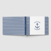 Nautisch gestreepte gastenboek met anker (Volledig)