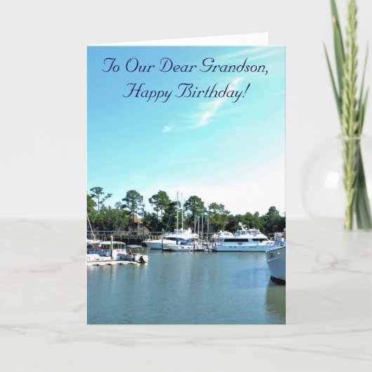 Nautisch & Geweldige, kleinzoon Verjaardag Kaart (Voorkant)