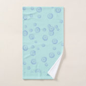 Nautisch Gnoom Monogram Naam Blauwgroen Blauw Wit Bad Handdoek (Handdoek)