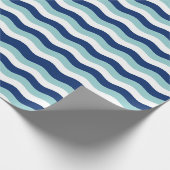 Nautisch golvenpatroon cadeaupapier (Hoek)