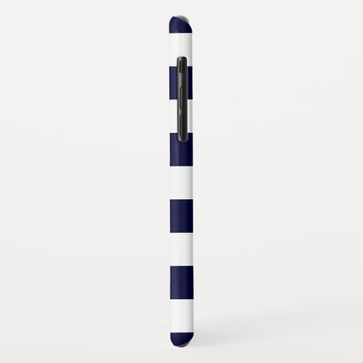 Nautisch goud anker Navy blauw en witte strepen Case-Mate iPhone Case (Achterkant/links)