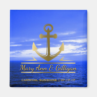Nautisch Goud Anker Ocean Cruise Bruiloft Favor Magneet