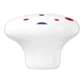 Nautisch Grijs Waterverf Walvis Rood Blauw Stippen Keramische Knop (Zijkant)