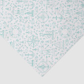 nautisch groen patroonontwerp tissuepapier (Detail)