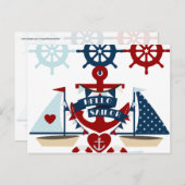 Nautisch Hallo Keizer Anchor Sail Boat-ontwerp Briefkaart (Voorkant / Achterkant)