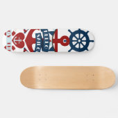Nautisch Hallo Keizer Anchor Sail Boat-ontwerp Persoonlijk Skateboard (Horizontaal)