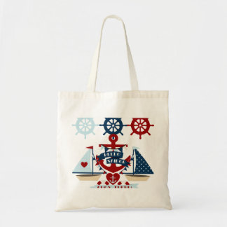 Nautisch Hallo Keizer Anchor Sail Boat-ontwerp Tote Bag