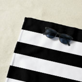 Nautisch Hart Bachelorette Weekend Zwart & Wit Strandlaken (In situ)