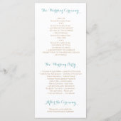 Nautisch Hart Strand Witte Trouwprogramma's Programmakaart (Achterkant)