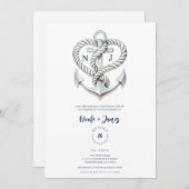 Nautisch harttouw Anker Kustanker Verloving Kaart (Voorkant / Achterkant)