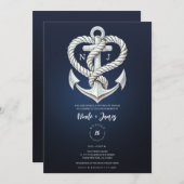 Nautisch harttouw Anker Kustmarine Verloving Kaart (Voorkant / Achterkant)