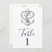 Nautisch Harttouw Anker Kusttafel Nummer Kaart (Voorkant / Achterkant)