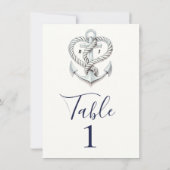 Nautisch Harttouw Anker Kusttafel Nummer Kaart (Achterkant)