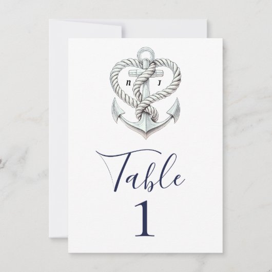 Nautisch Harttouw Anker Kusttafel Nummer Kaart (Voorkant)