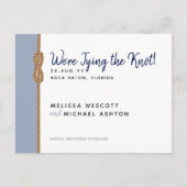 Nautisch ⛵Het knopen van de Knoop Budget Save The  Aankondigingskaart (Voorkant)