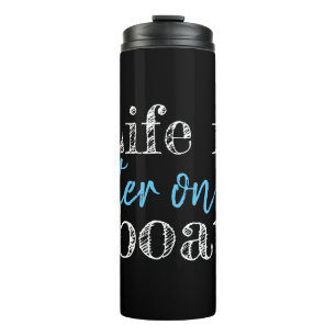 nautisch HET LEVEN IS BEZER OP DE BOOT Thermosbeker