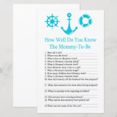 Nautisch Hoe goed ken je het baby shower spel? (Voorkant / Achterkant)