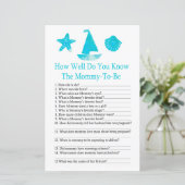 Nautisch Hoe goed ken je het baby shower spel? (Staand voorkant)