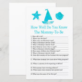 Nautisch Hoe goed ken je het baby shower spel? (Voorkant / Achterkant)