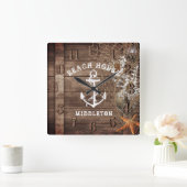 Nautisch  hout vierkante klok (Huis)